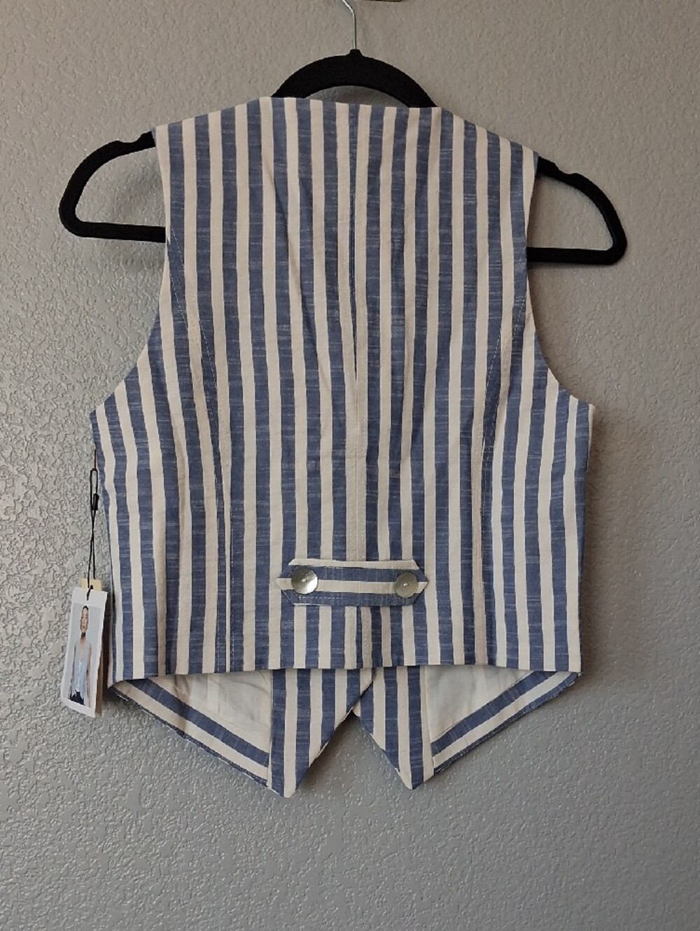 Nation LTD Blue and White Striped Top - Picture 7 of 7